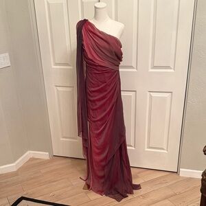 Pamella Roland Vibrant Red Gown